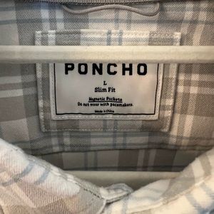 Poncho long sleeve flannel. Slim fit.